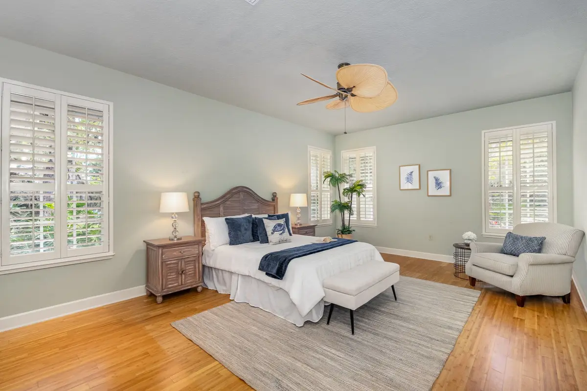 beautifully staged bedroom