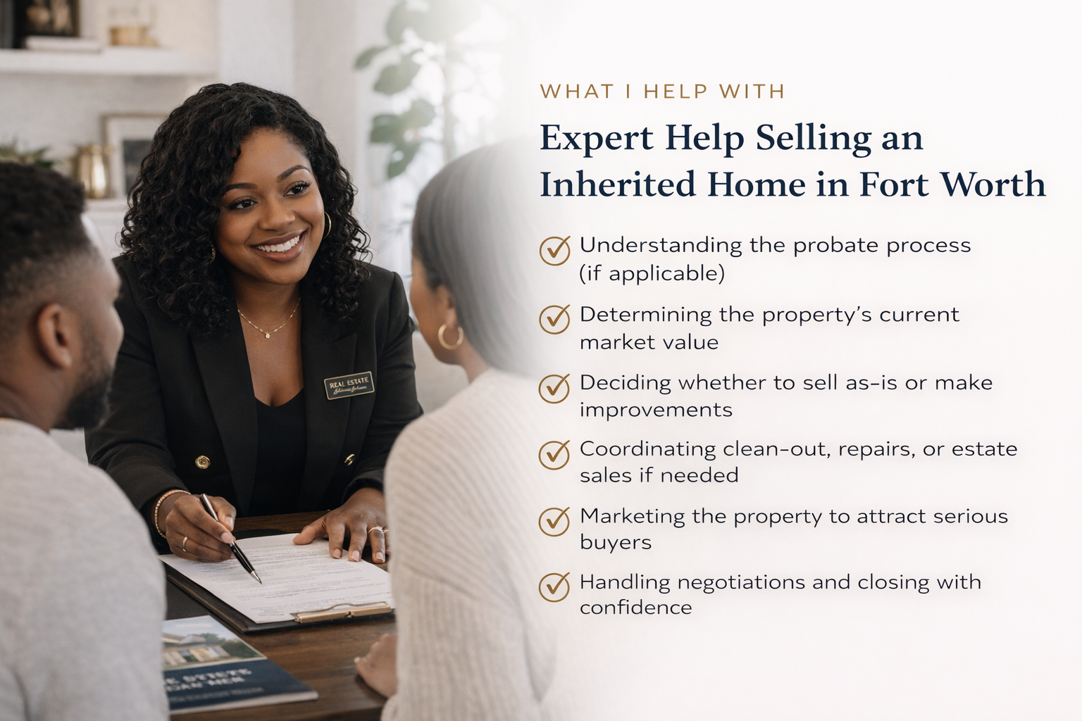 couple consulting with an agent