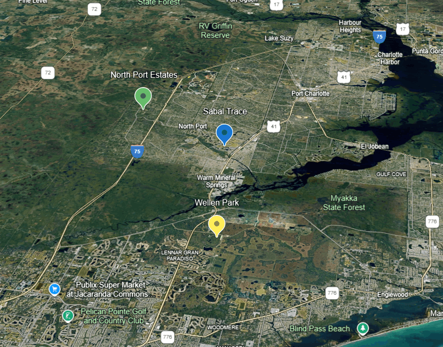 North Port Florida Google Earth Map