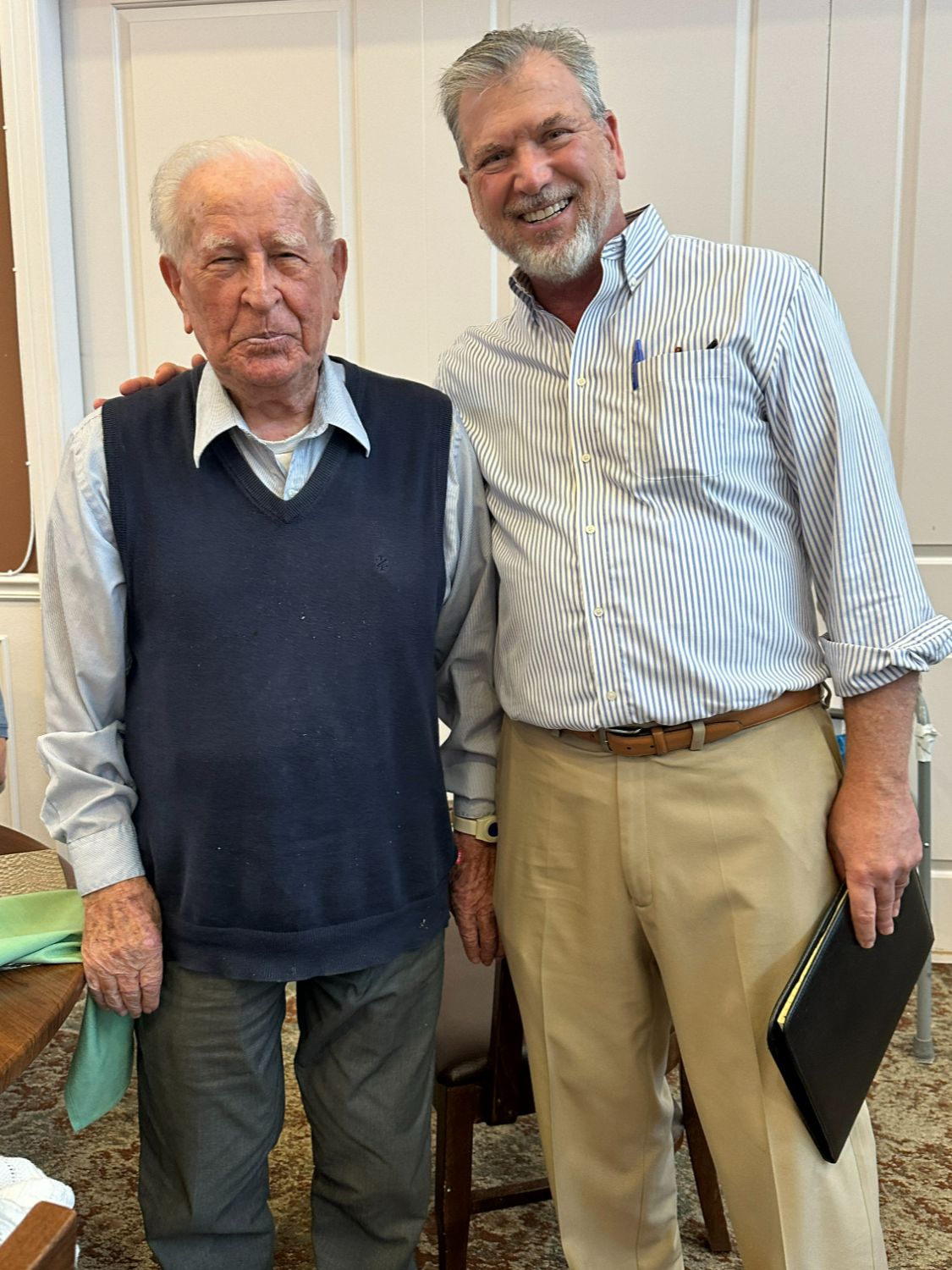 Bill Bambrick, RENE-certified REALTOR for seniors, with a client in North Port Florida