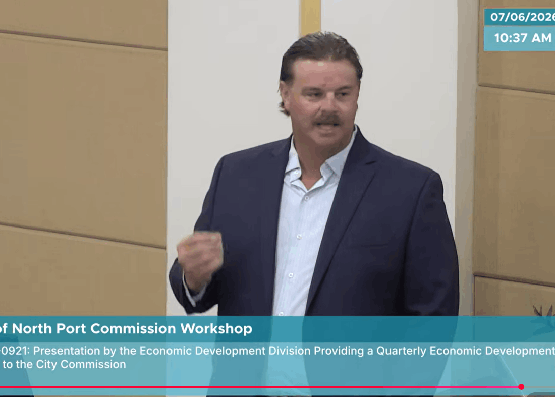 Sam Detwiler at North Port City Commission Annoucement