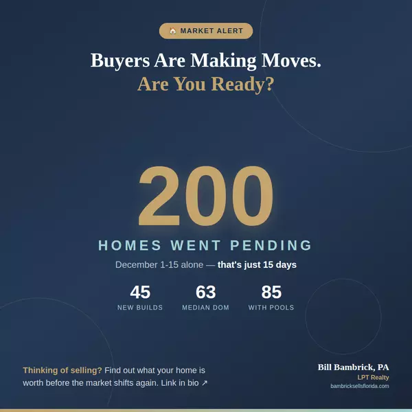 200 Homes Went Pending in 15 Days: December 2025 Market Report for North Port, Venice, Englewood & Port Charlotte