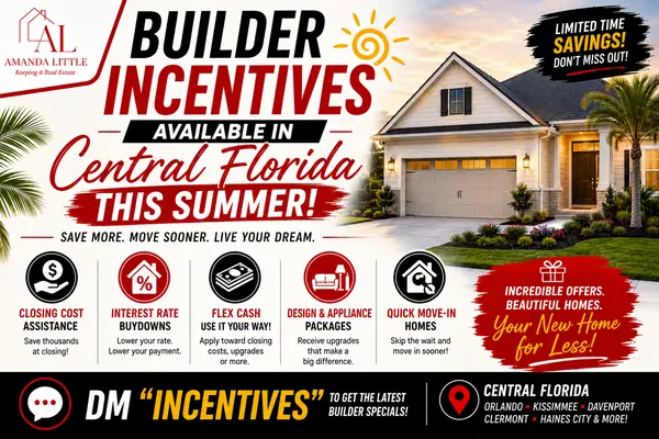 feature image of Builder Incentives Available in Central Florida This Summer