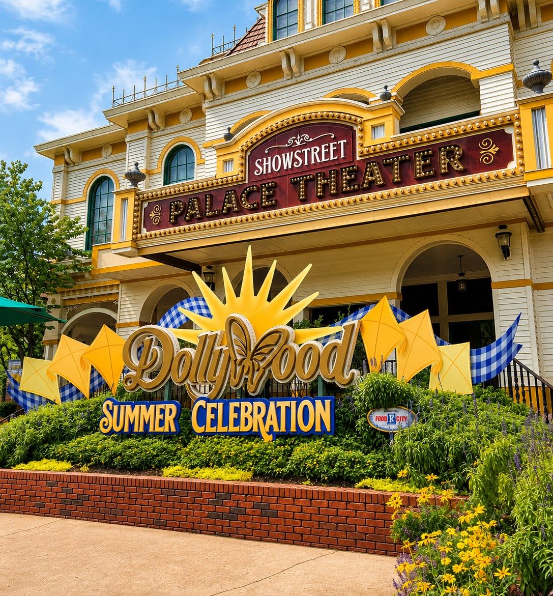 Dollywood sign at Dollywood Pigeon Forge TN