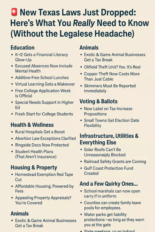 New Texas Laws Just Dropped: Hereâs What You Really Need to Know (Without the Legalese Headache)