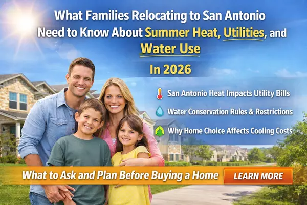 What Families Relocating to San Antonio Need to Know About Summer Heat Utilities and Water Use in 2026