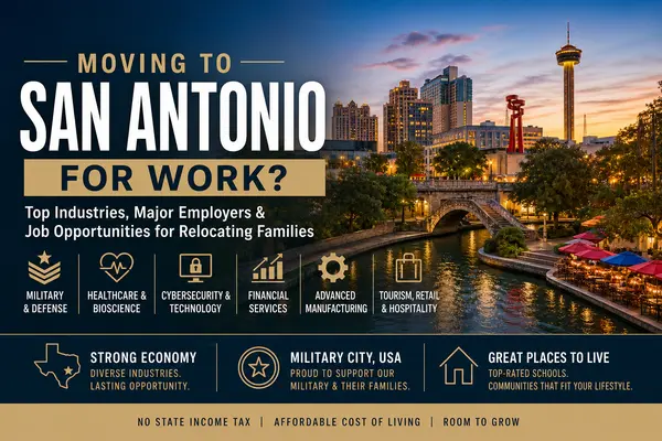 Moving to San Antonio for Work: Top Industries, Employers, and Job Opportunities (Relocating to San Antonio Guide 2026)