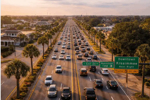 feature image of La realidad del tráfico en Kissimmee Florida: por qué ocurre y qué debes saber antes de mudarte
