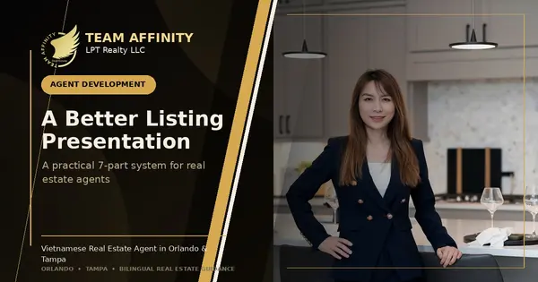 Julie Phan and Team Affinity listing presentation system for real estate agent development