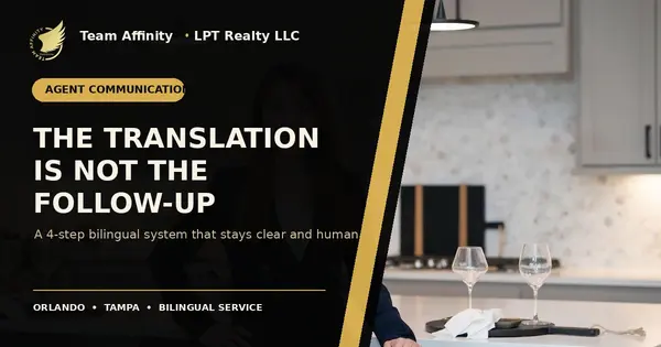 Julie Phan presents a four-step bilingual real-estate follow-up system for Orlando and Tampa clients