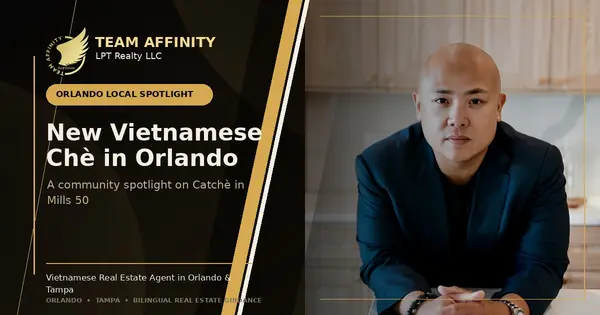 Team Affinity Orlando local spotlight graphic for Catchè, a new Vietnamese chè café in Mills 50