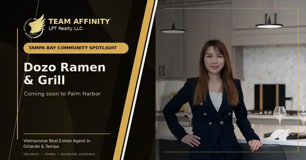 Team Affinity community spotlight for Dozo Ramen and Grill coming soon to Palm Harbor near Tampa Bay