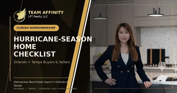 Julie Phan and Team Affinity hurricane-season home checklist from a Vietnamese Real Estate Agent in Orlando & Tampa