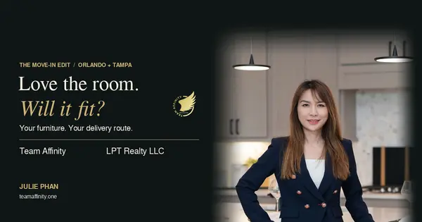 Julie Phan: Love the room. Will it fit? Team Affinity and LPT Realty LLC furniture-fit guide.