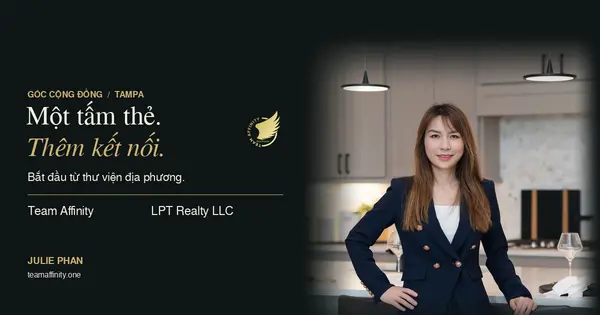 Julie Phan giới thiệu thư viện Tampa cùng Team Affinity và LPT Realty LLC.