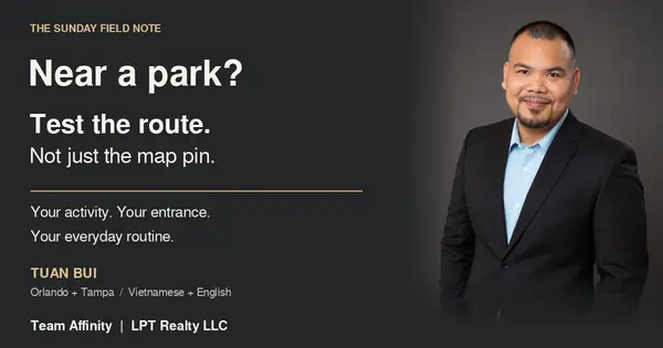 Tuan Bui: test the route, not just the map pin; Team Affinity and LPT Realty LLC.