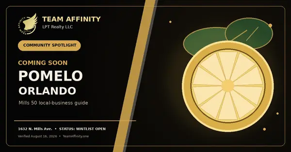 Team Affinity community spotlight for Pomelo Orlando coming soon to Mills 50