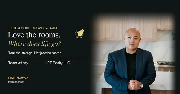 Phat Nguyen: Love the rooms. Where does life go? Team Affinity and LPT Realty LLC storage walk-through.