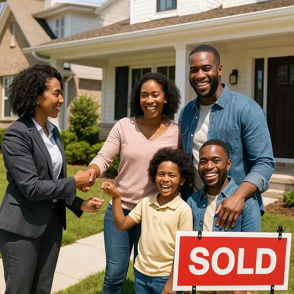 family buying a home with Bernard Jackson