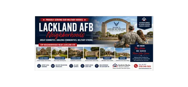 feature image of Best Neighborhoods Around Lackland AFB | San Antonio Military Realtor