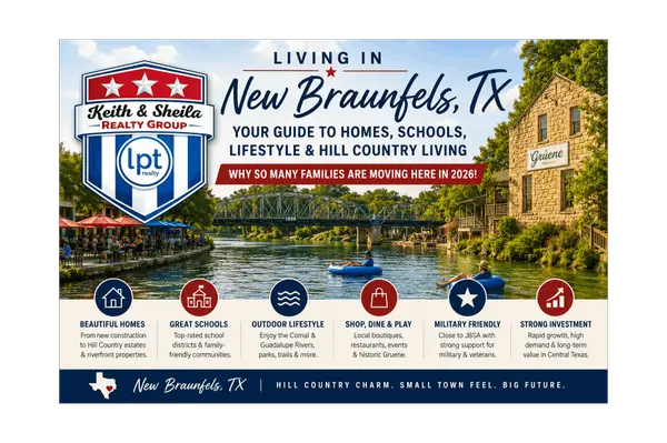 feature image of Living in New Braunfels TX (2026 Guide) | Homes, Schools &amp; Hill Country Living