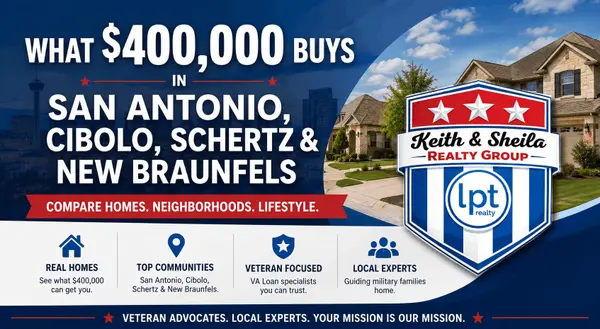 feature image of What $400,000 Buys in San Antonio, Cibolo, Schertz &amp; New Braunfels (2026)