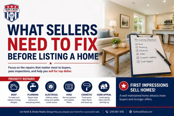 feature image of What Sellers Need to Fix Before Listing a Home | San Antonio Seller Tips