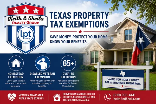 feature image of Texas Homestead, Disabled Veteran & Over-65 Property Tax Exemptions