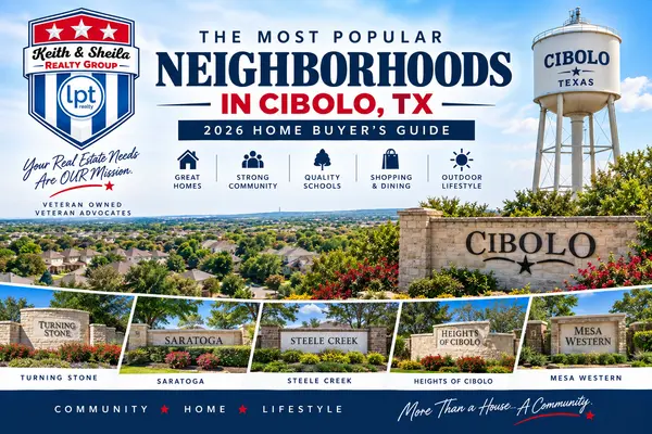 Explore 10 popular neighborhoods in Cibolo, TX, including Turning Stone, Saratoga, Steele Creek, Heights of Cibolo, Bentwood Ranch and more.,Keith & Sheila Campbell