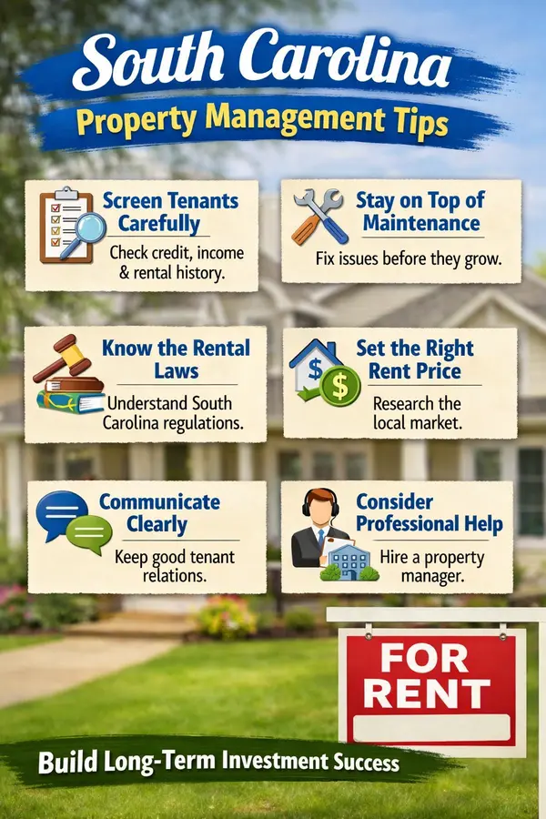feature image of South Carolina Property Management Tips