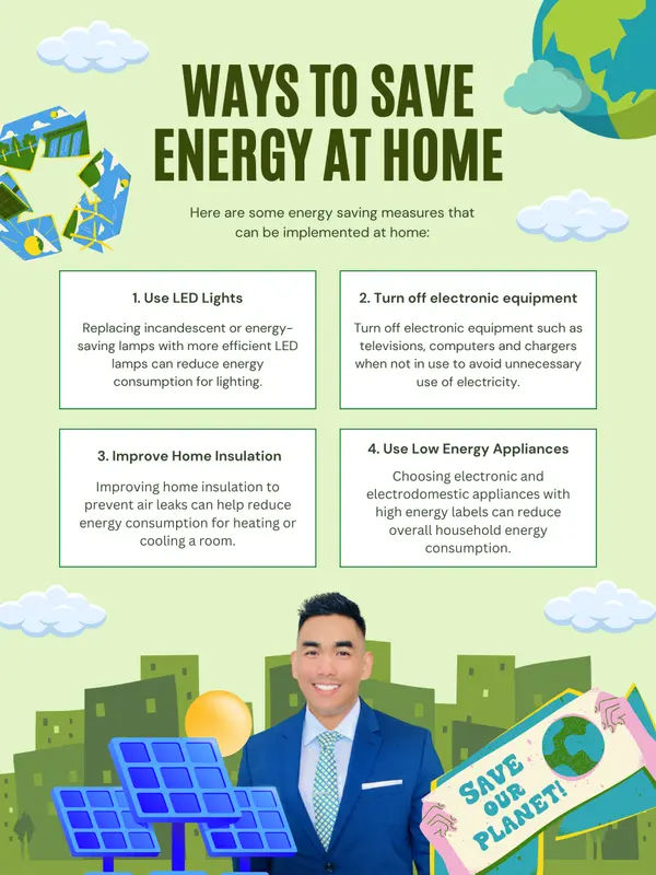 Ways to save energy at home!,(RJ) Renor John Bautista