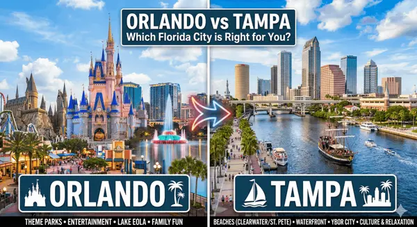 feature image of  Orlando vs Tampa: Which Florida City is Right for You?