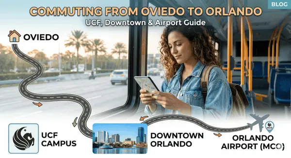 feature image of Commuting from Oviedo to Orlando: UCF, Downtown &amp; Airport Guide