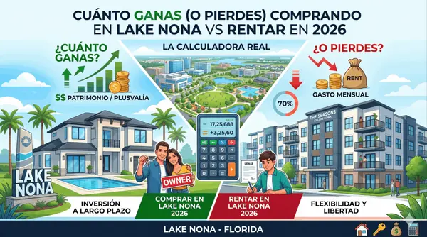 Cuánto Ganas (o Pierdes) Comprando en Lake Nona vs Rentar en 2026: La Calculadora Real