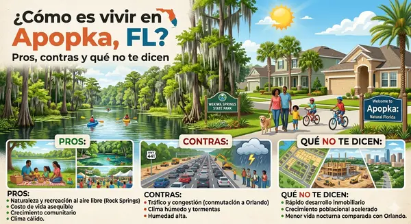 : ¿Cómo es vivir en Apopka, FL? Pros, contras y qué no te dicen