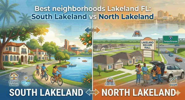 Best neighborhoods Lakeland FL: South Lakeland vs North Lakeland
