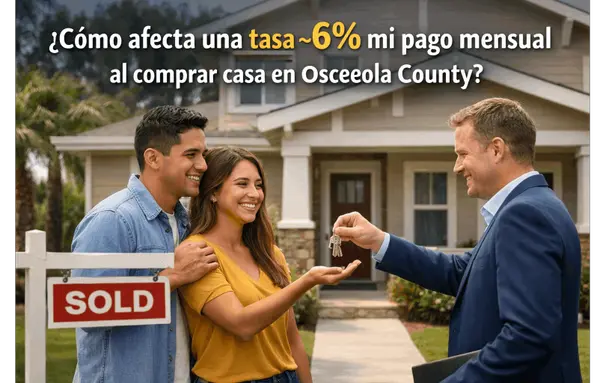 ¿Cómo afecta una tasa ~6% mi pago mensual al comprar casa en Osceola County?