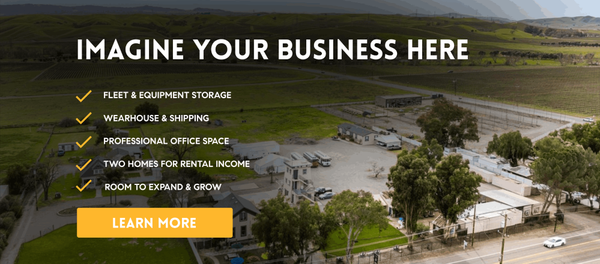 Imagine your business here. Rental income. Office space. Warehouse and storage. Fleets and Equipment. 