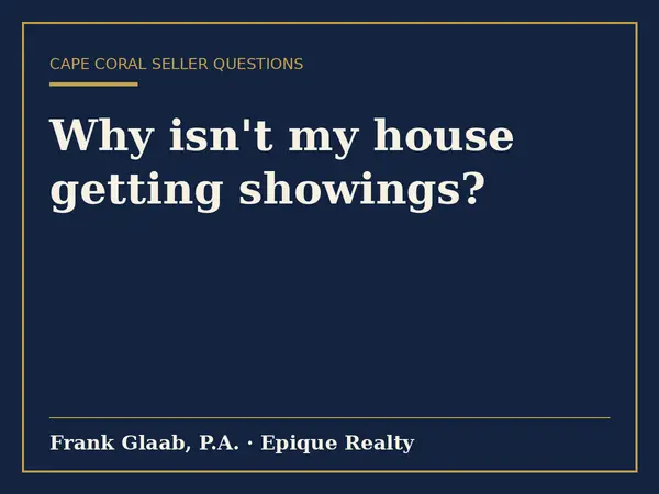 Why isn't my house getting showings?