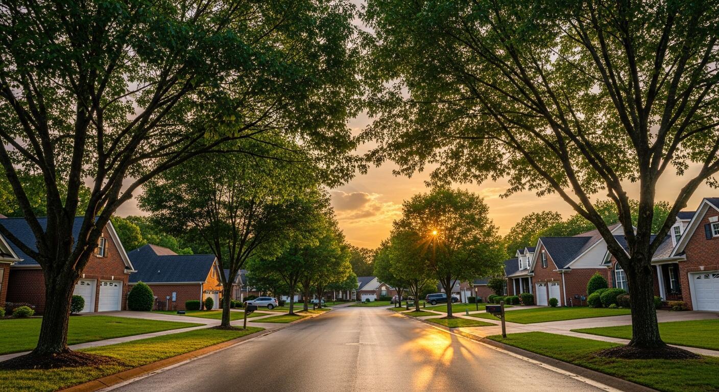 Residential neighborhood in Statesville North Carolina.