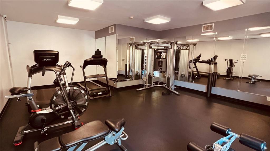 Fitness room at Sherman Court condominiums in Reseda