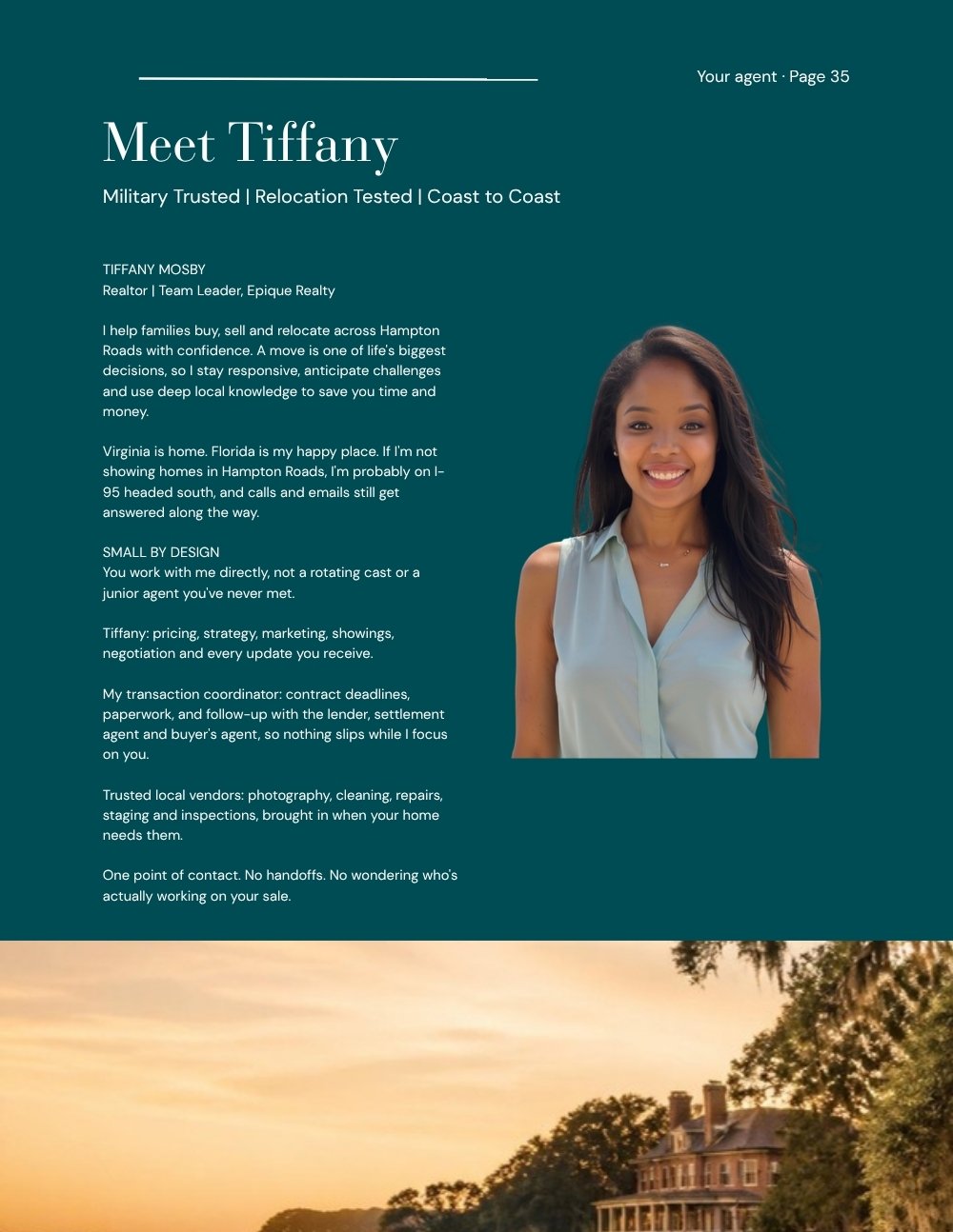 Tiffany Mosby, Realtor and Team Leader with Epique Realty in Hampton Roads