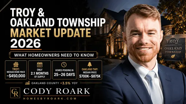 Troy & Oakland Township, MI Real Estate Market Update 2026 — What Homeowners Need to Know By Cody Roark | HomesbyRoark.com | Epique Realty