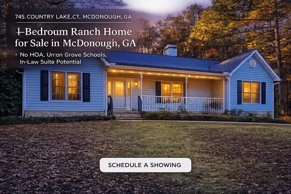 4-Bedroom Ranch Home for Sale in McDonough, GA — No HOA, Union Grove Schools, In-Law Suite Potential | 745 Country Lake Ct