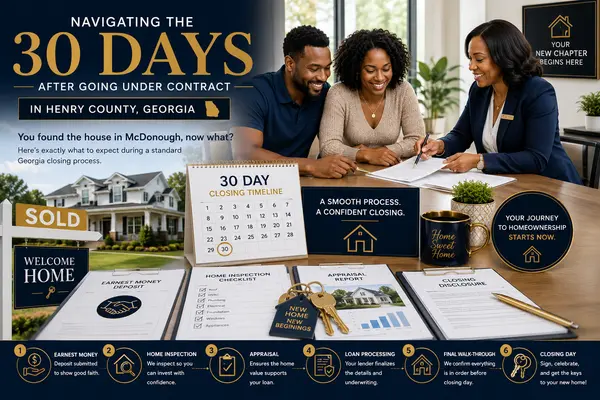 Navigating the 30 Days After Going Under Contract in Henry County: Your Georgia Homebuying Timeline