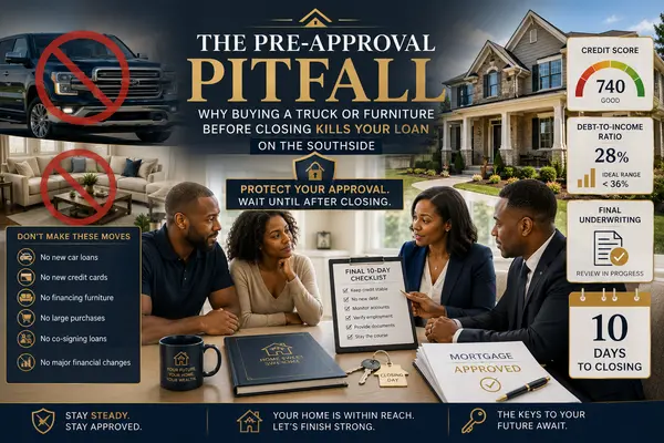 The Pre-Approval Pitfall: Why Buying a Truck or Furniture Before Closing Could Jeopardize Your Home Loan