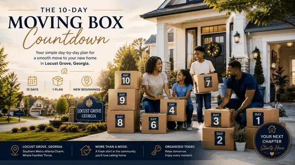 The 10-Day Moving Box Countdown: A Packing Schedule for Moving to Locust Grove, GA