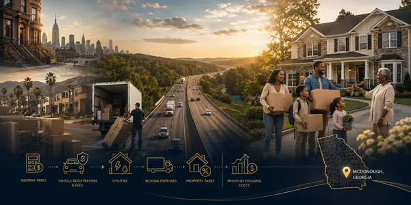 The Interstate Relocation Guide: The True Cost of Moving from New York or California to McDonough, GA