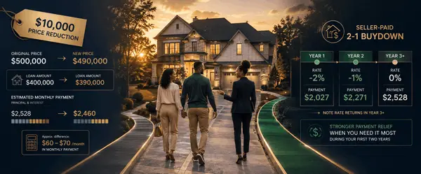 Seller-Paid 2-1 Rate Buydowns vs. Price Reductions: Which Saves Homebuyers More?