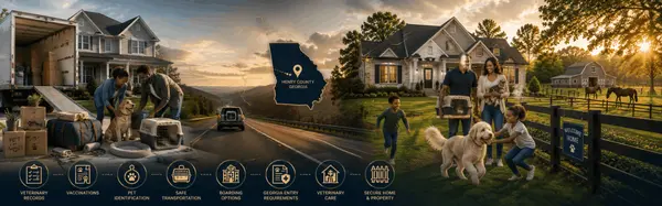 Relocating With Pets to Henry County, GA: A Cross-Country Moving Guide for Dogs, Cats, Horses & Livestock